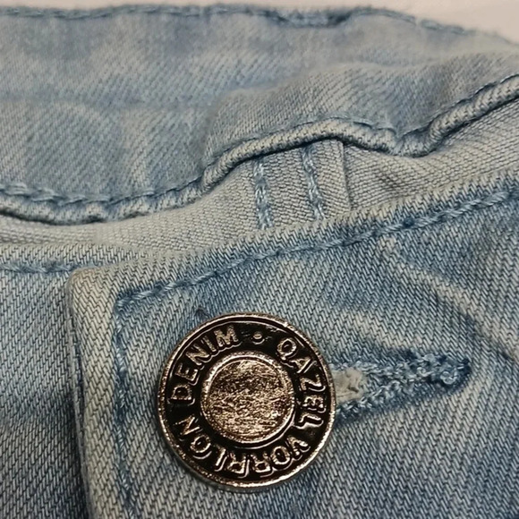 NWT Qazel Vorrlon Men's Blue Skinny Jeans Stretch Washed Slim Fit Pencil Pants - Picture 4 of 7